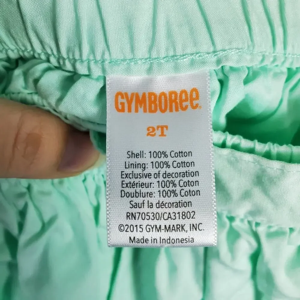 Gymboree Island Cruise Embroidered Green Skirt Size 2T